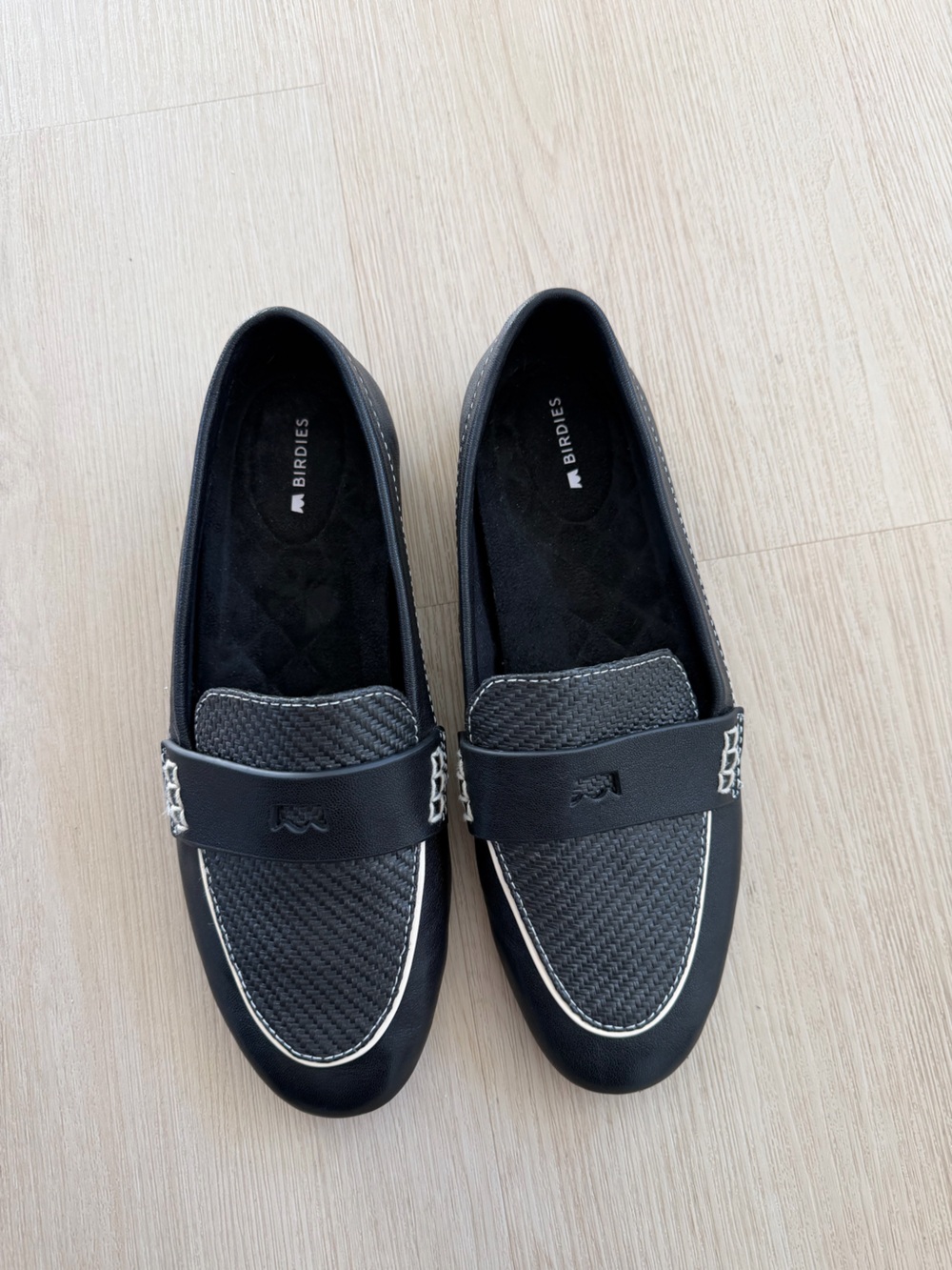 NWOT Birdies THE VESPER DRIVER Loafers Black Leather Size 9 Preppy